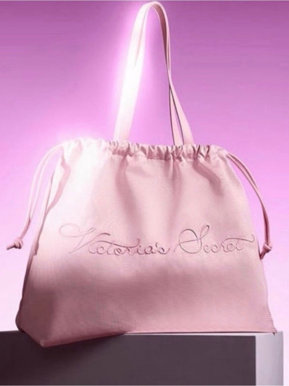 NEW Victoria's Secret Pink Cinched Drawstring Tote Bag